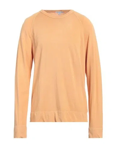 James Perse Man Sweatshirt Apricot Size 4 Supima In Orange