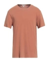 James Perse Man T-shirt Camel Size 3 Cotton In Beige