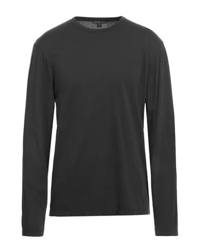 James Perse Man T-shirt Charcoal Size 3 Cotton In Grey