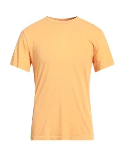James Perse Man T-shirt Ocher Size 3 Cotton In Yellow