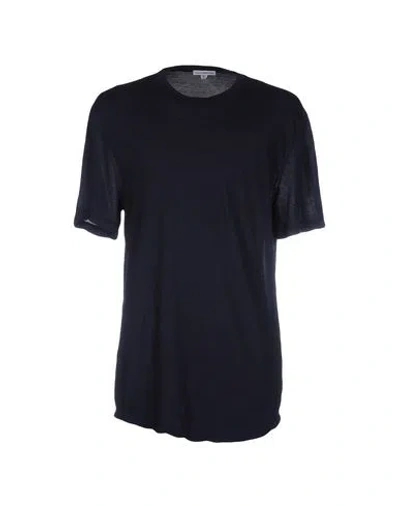 James Perse Man T-shirt Midnight Blue Size 0 Cotton
