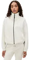 James Perse Matte Scuba Full Zip Jacket Ivory In Gray
