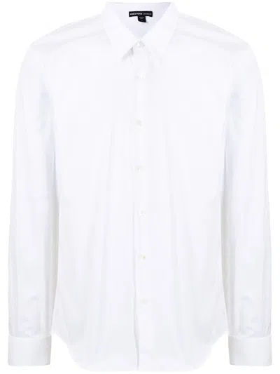 James Perse Matte Stretch-poplin Shirt In White