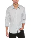 James Perse Matte Stretch Poplin Woven Shirt In Gray