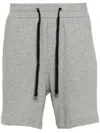 James Perse Mélange-effect Cotton Shorts In 灰色