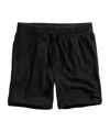 James Perse Mélange-effect Cotton Track Shorts In Black