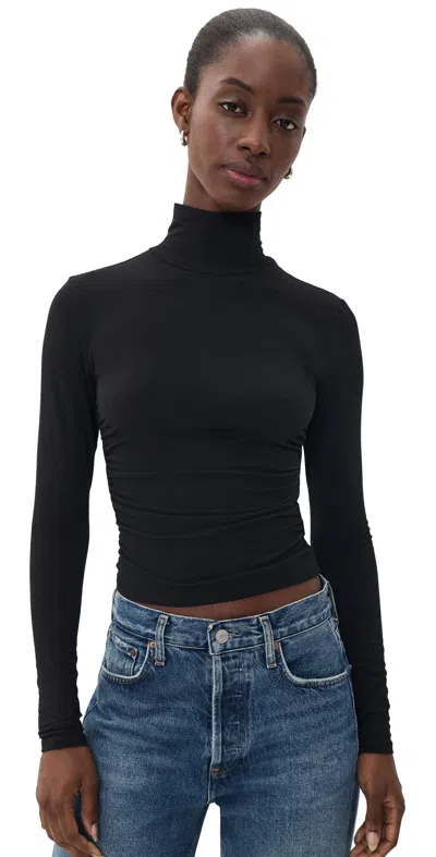 James Perse Cotton-blend Jersey T-shirt In Black