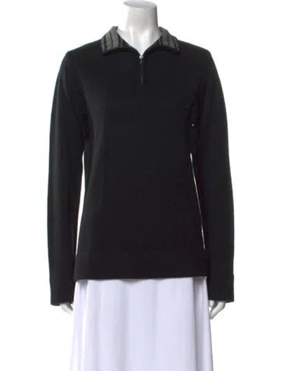 Pre-owned James Perse Merino Wool Crew Neck Sweater In Black