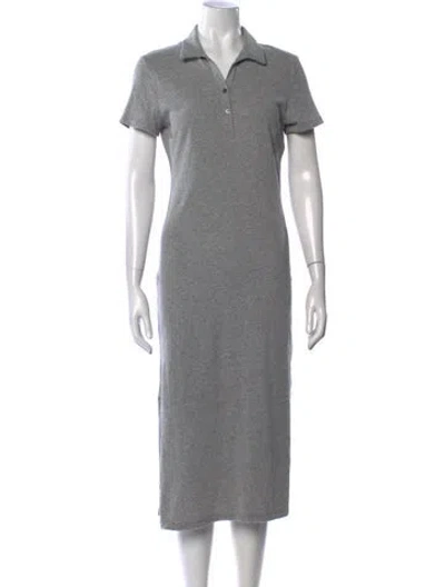 Pre-owned James Perse Midi Length Dress In Grey