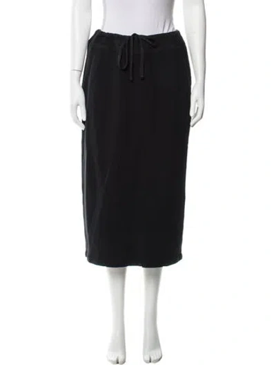 Pre-owned James Perse Midi Length Skirt In Black