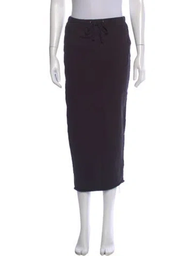 Pre-owned James Perse Midi Length Skirt In Black