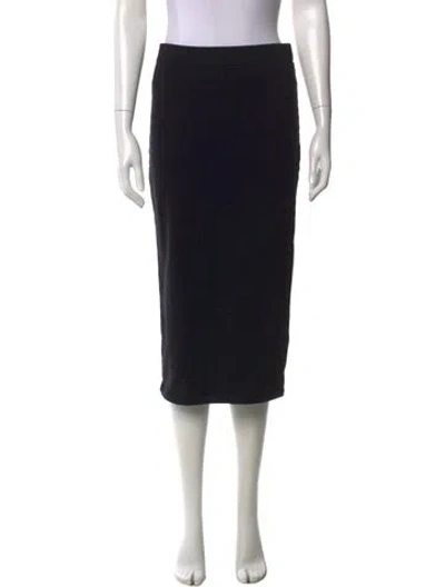 Pre-owned James Perse Midi Length Skirt In Black