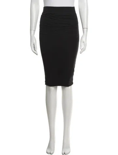 Pre-owned James Perse Midi Length Skirt In Black