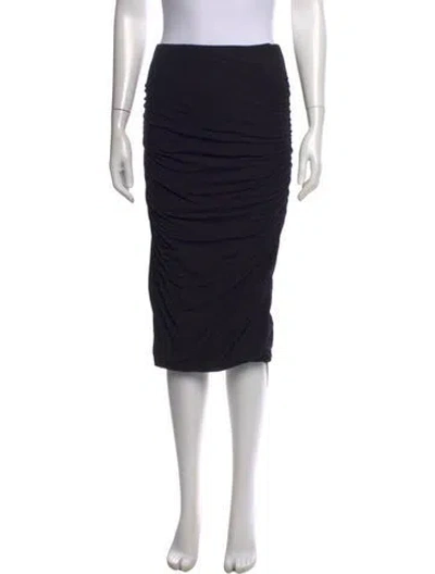 Pre-owned James Perse Midi Length Skirt In Black
