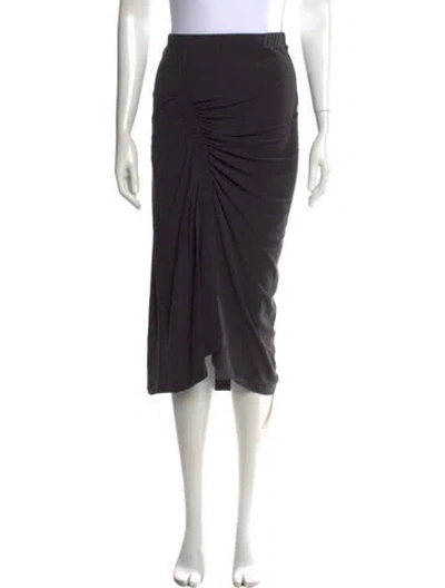 Pre-owned James Perse Midi Length Skirt In Black