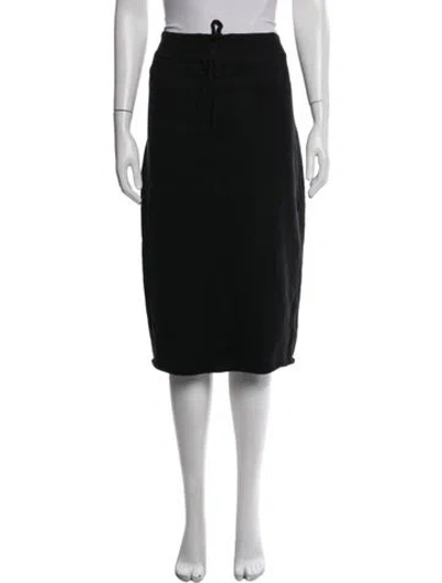 Pre-owned James Perse Midi Length Skirt In Black