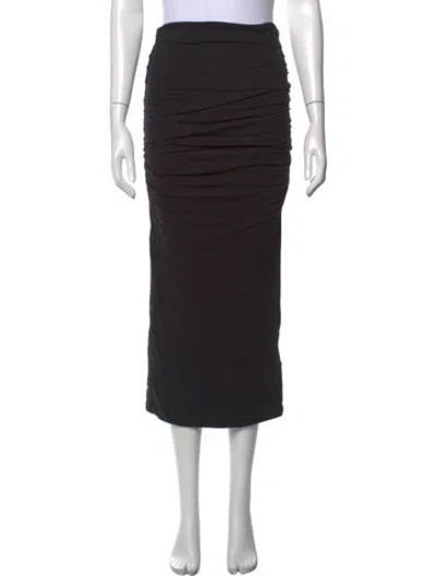 Pre-owned James Perse Midi Length Skirt In Black