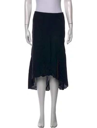 Pre-owned James Perse Midi Length Skirt In Black