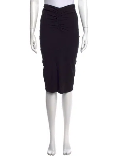 Pre-owned James Perse Midi Length Skirt In Black