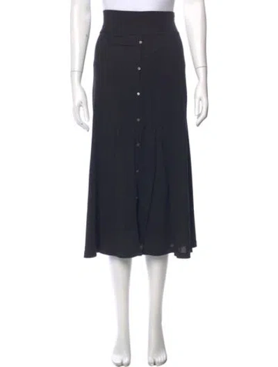Pre-owned James Perse Midi Length Skirt In Blue