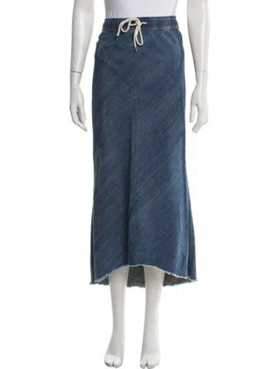 Pre-owned James Perse Midi Length Skirt In Blue