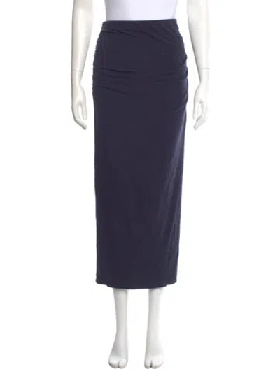 Pre-owned James Perse Midi Length Skirt In Blue