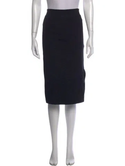 Pre-owned James Perse Midi Length Skirt In Blue