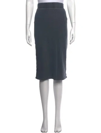 Pre-owned James Perse Midi Length Skirt In Blue/grey