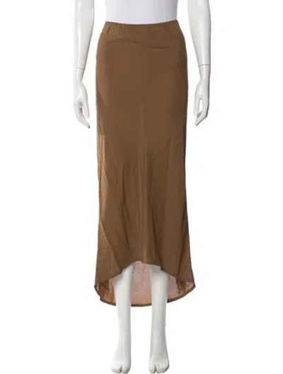 Pre-owned James Perse Midi Length Skirt In Brown