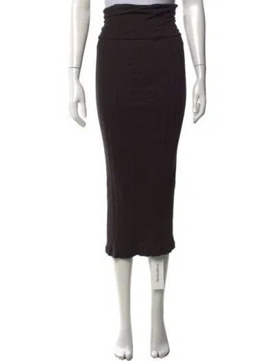 Pre-owned James Perse Midi Length Skirt In Brown