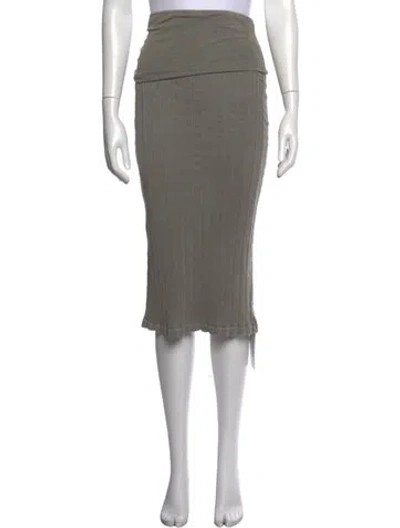Pre-owned James Perse Midi Length Skirt In Gray