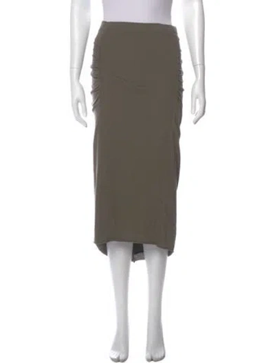 Pre-owned James Perse Midi Length Skirt In Green