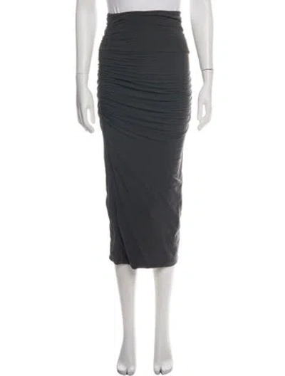 Pre-owned James Perse Midi Length Skirt In Green