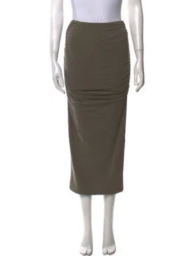 Pre-owned James Perse Midi Length Skirt W/ Tags In Green