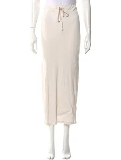 Pre-owned James Perse Midi Length Skirt In White