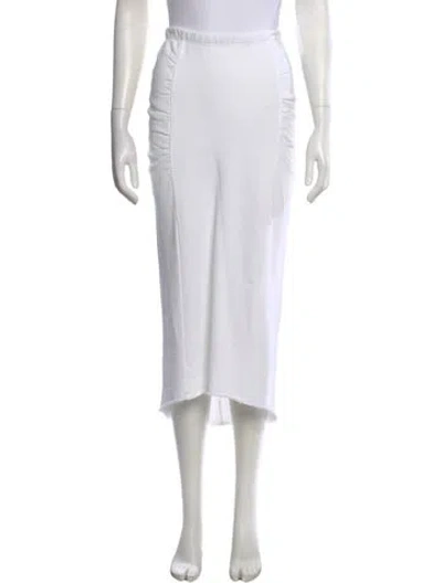 Pre-owned James Perse Midi Length Skirt In White