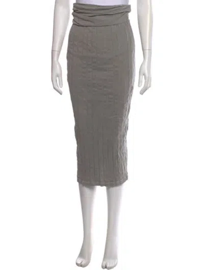 Pre-owned James Perse Midi Length Skirt In White