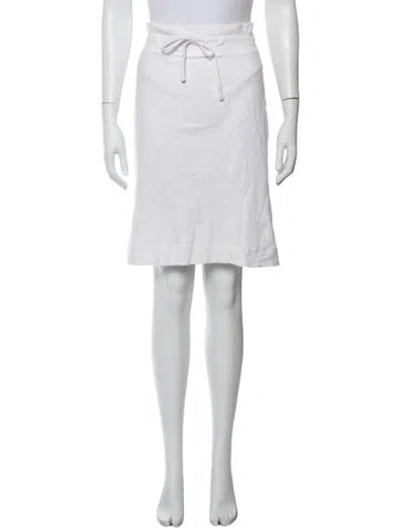 Pre-owned James Perse Midi Length Skirt In White