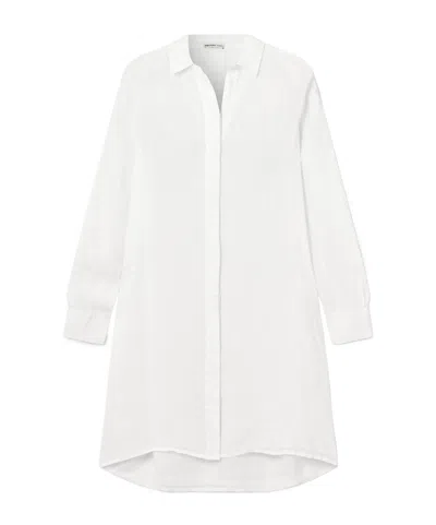 James Perse Midi Shirt Dress In Gray