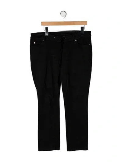 Pre-owned James Perse Mid-rise Straight Leg Jeans In Black