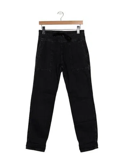 Pre-owned James Perse Mid-rise Straight Leg Jeans In Black