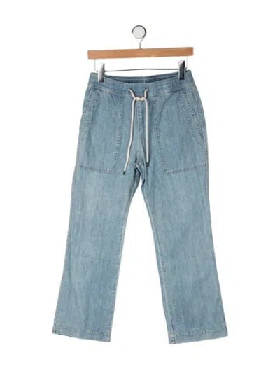 Pre-owned James Perse Mid-rise Straight Leg Jeans In Blue