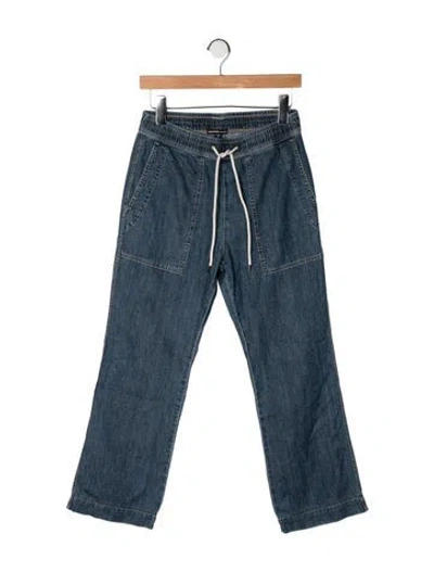 Pre-owned James Perse Mid-rise Straight Leg Jeans In Blue