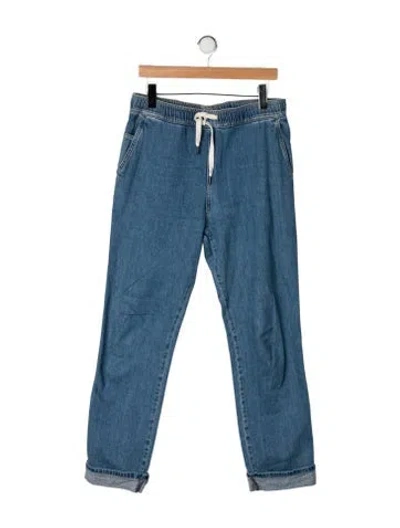 Pre-owned James Perse Mid-rise Straight Leg Jeans In Blue