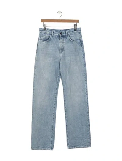 Pre-owned James Perse Mid-rise Straight Leg Jeans In Blue