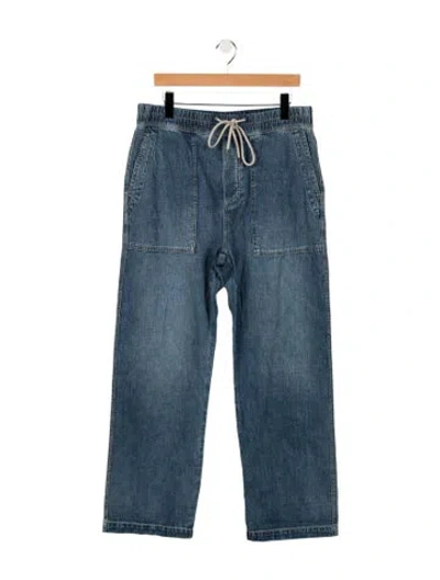 Pre-owned James Perse Mid-rise Straight Leg Jeans In Blue