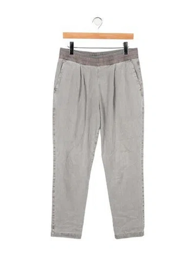 Pre-owned James Perse Mid-rise Straight Leg Jeans In Grey