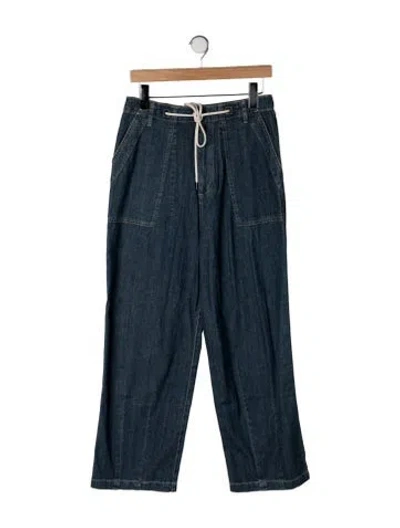 Pre-owned James Perse Mid-rise Straight Leg Jeans W/ Tags In Blue