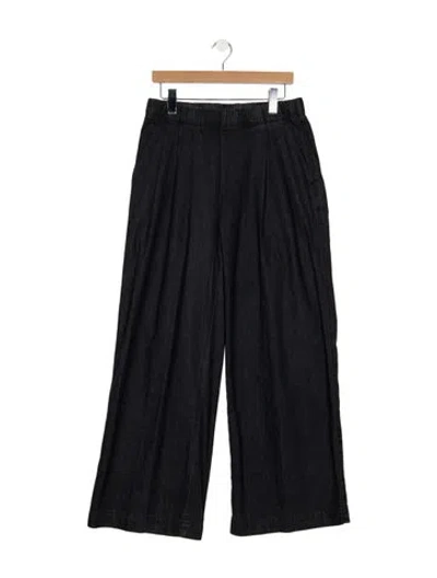 Pre-owned James Perse Mid-rise Wide Leg Jeans In Black