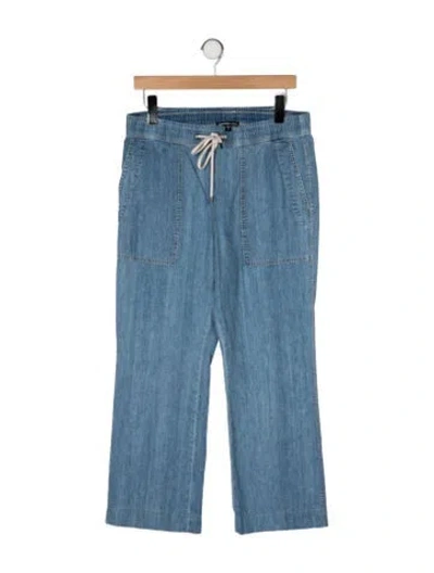 Pre-owned James Perse Mid-rise Wide Leg Jeans In Blue